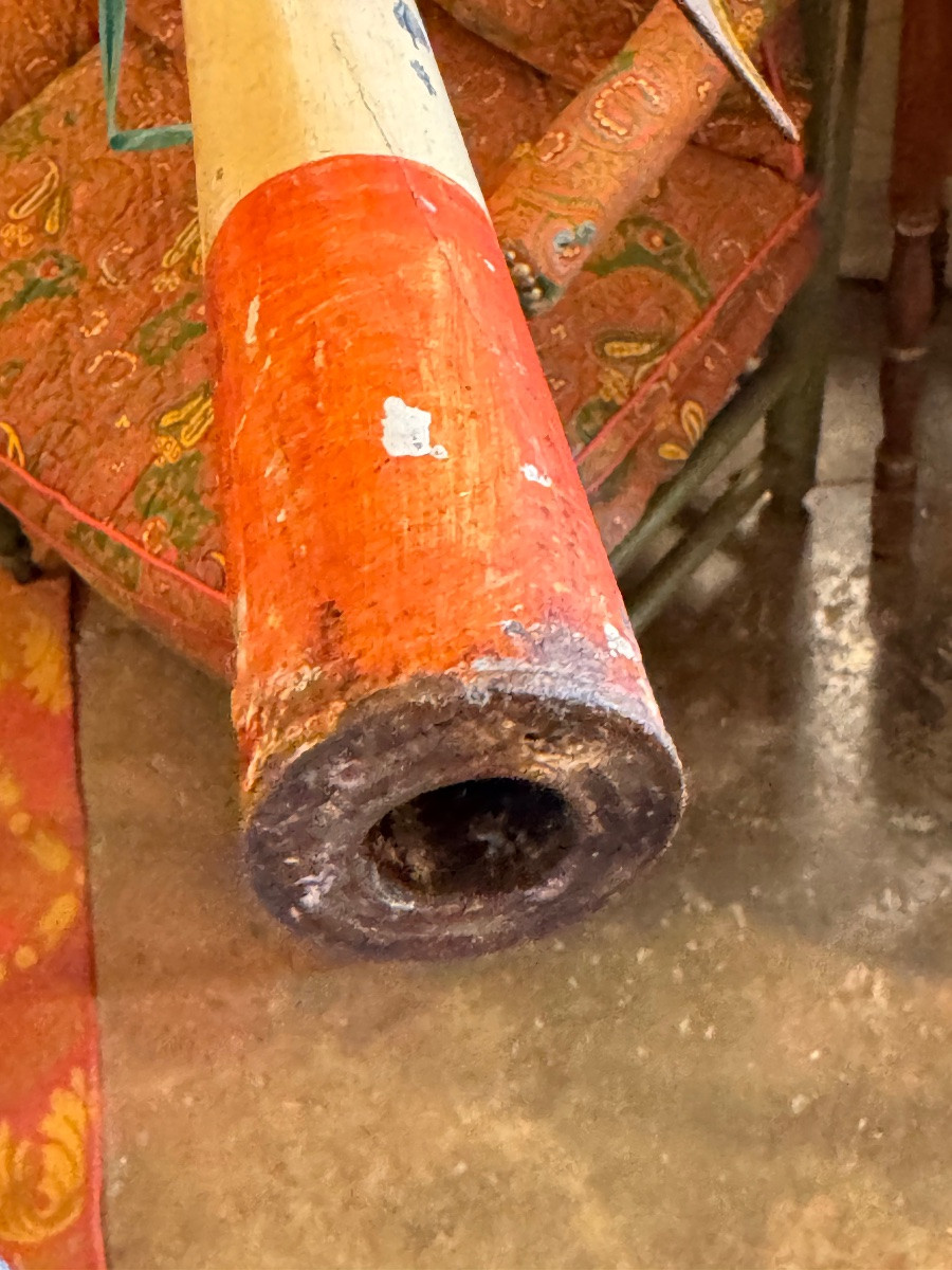 Baton de procession en tôle peinte – Congrégation de Saint Maurice – XIXe siècle-photo-6