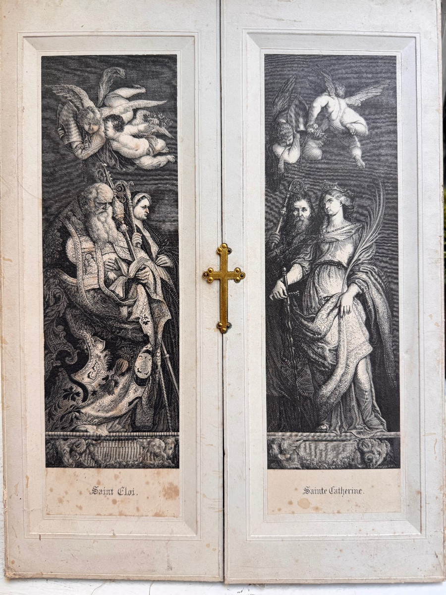 Triptych Of Engravings After Rubens - Scenes From The Passion - XIXth Century-photo-2
