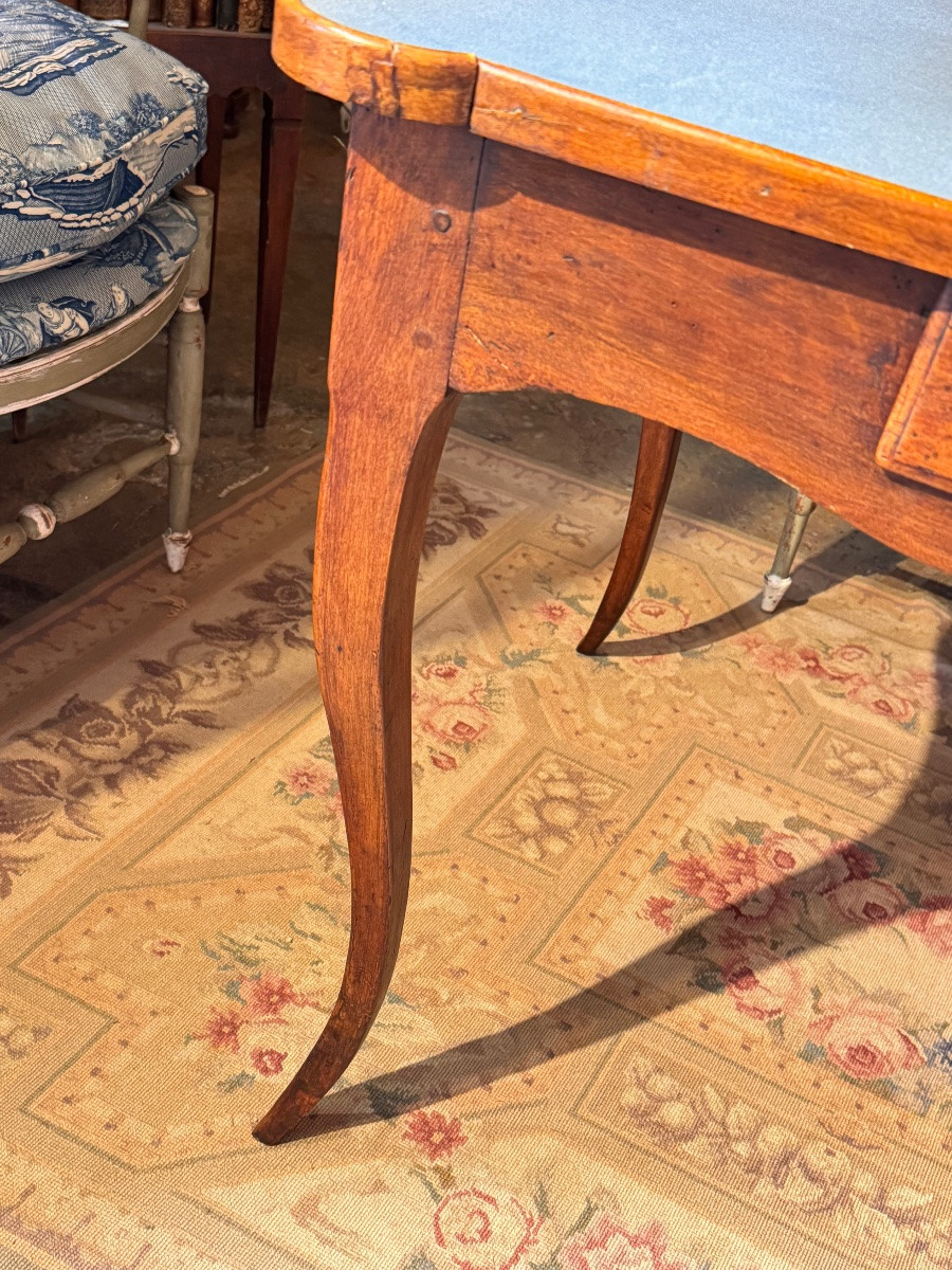 Louis XV Walnut Games Table - 18th Century, 4 Drawers-photo-2