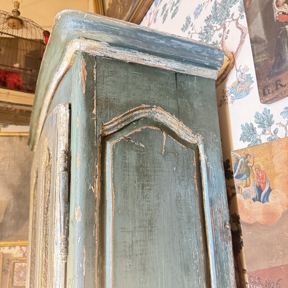 Tres petit deux-corps Louis XV époque 18ieme peinture et patine ancienne-photo-2
