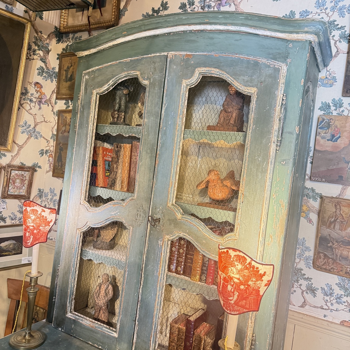 Tres petit deux-corps Louis XV époque 18ieme peinture et patine ancienne-photo-3