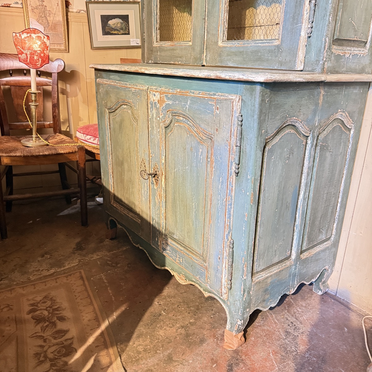 Tres petit deux-corps Louis XV époque 18ieme peinture et patine ancienne-photo-4