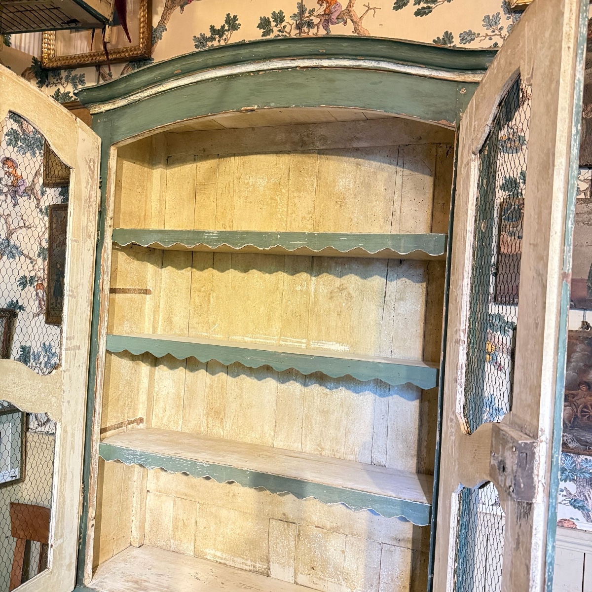 Tres petit deux-corps Louis XV époque 18ieme peinture et patine ancienne-photo-6