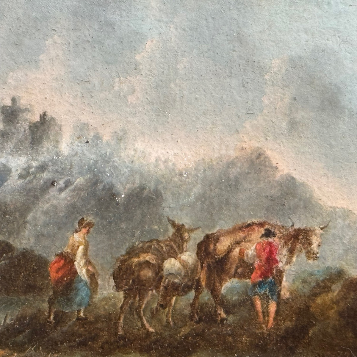 Pair Of Small Oils Attributed To Jean Baptiste Pillement-photo-7