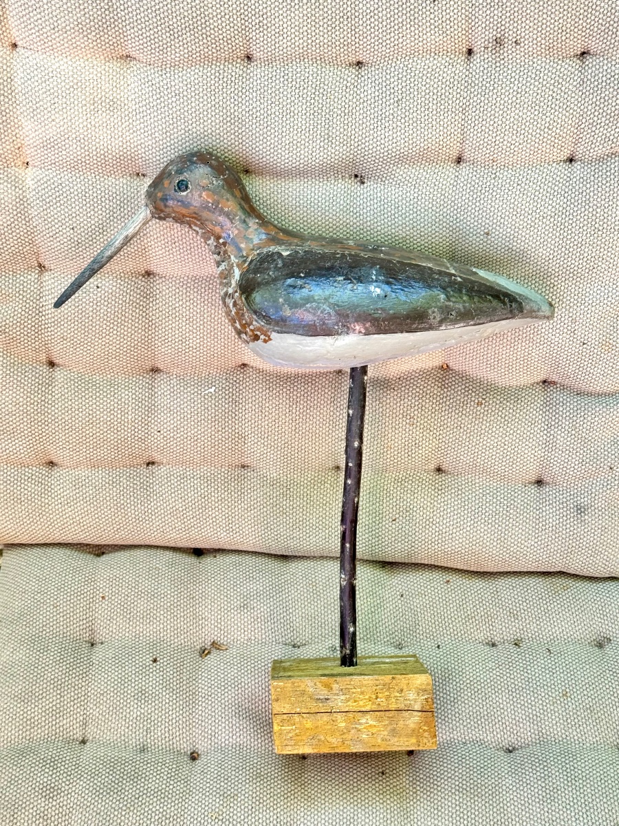 Trois échassiers en bois sculpté polychrome – Camargue, debut XXe siècle-photo-4