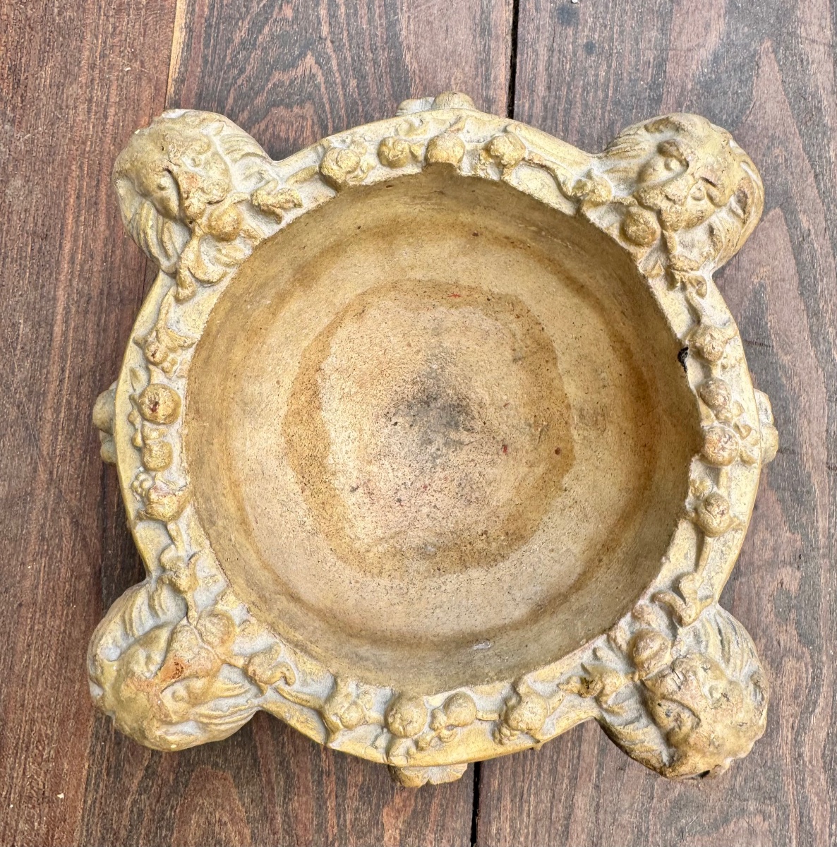 Molded Terra Cotta Ornamental Mortar With Renaissance Decor - 19th Century-photo-4