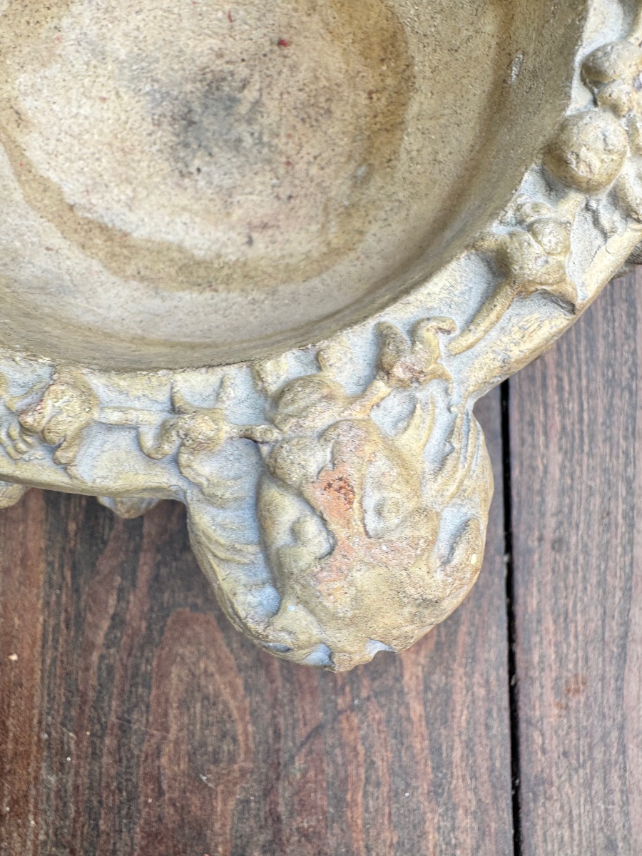 Molded Terra Cotta Ornamental Mortar With Renaissance Decor - 19th Century-photo-7