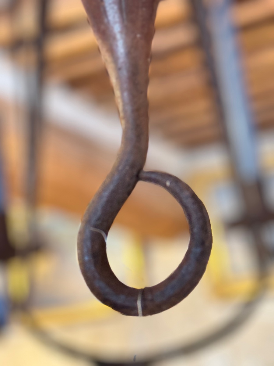 Very Large Flat Wrought-iron Chandelier, Late 19th Century-photo-1