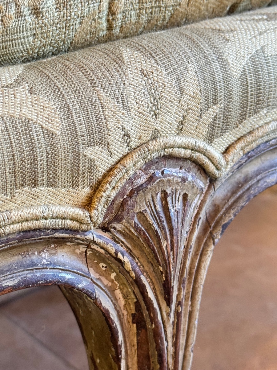 Banquette de style Louis XV, époque XIXᵉ siècle-photo-3
