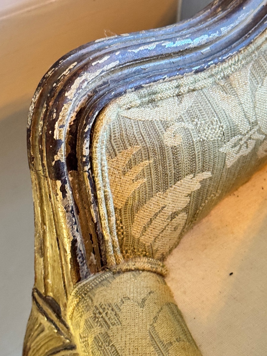 Banquette de style Louis XV, époque XIXᵉ siècle-photo-4