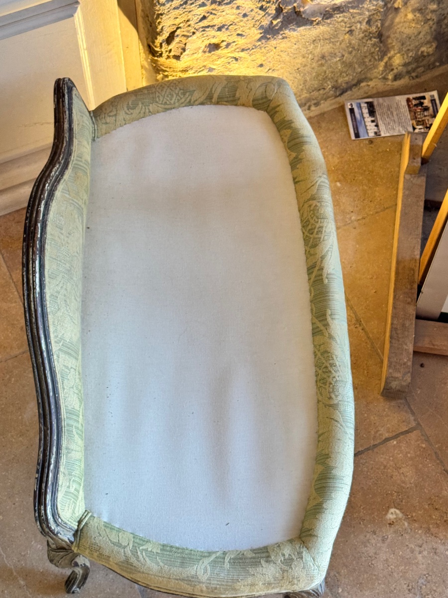 Banquette de style Louis XV, époque XIXᵉ siècle-photo-3