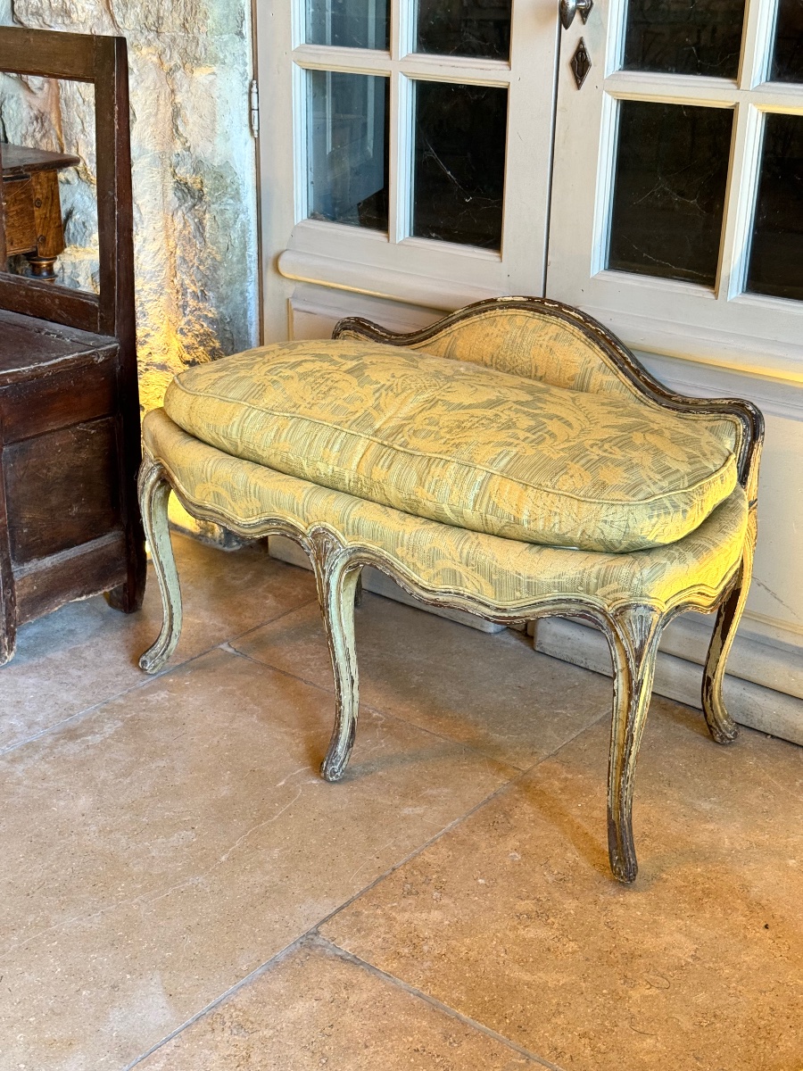 Banquette de style Louis XV, époque XIXᵉ siècle