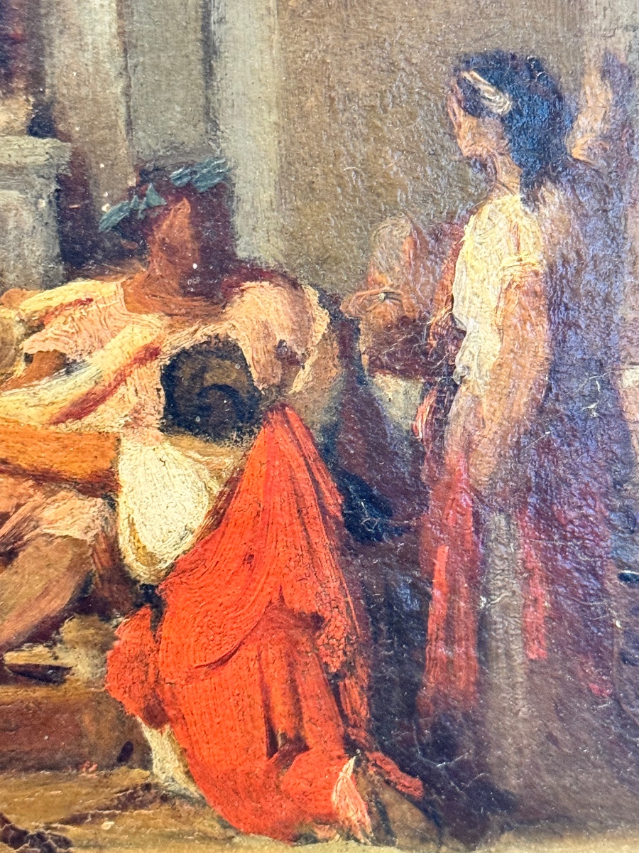 Fête bachique dans une villa romaine Pierre-Nicolas Brisset (1810-1890)-photo-2