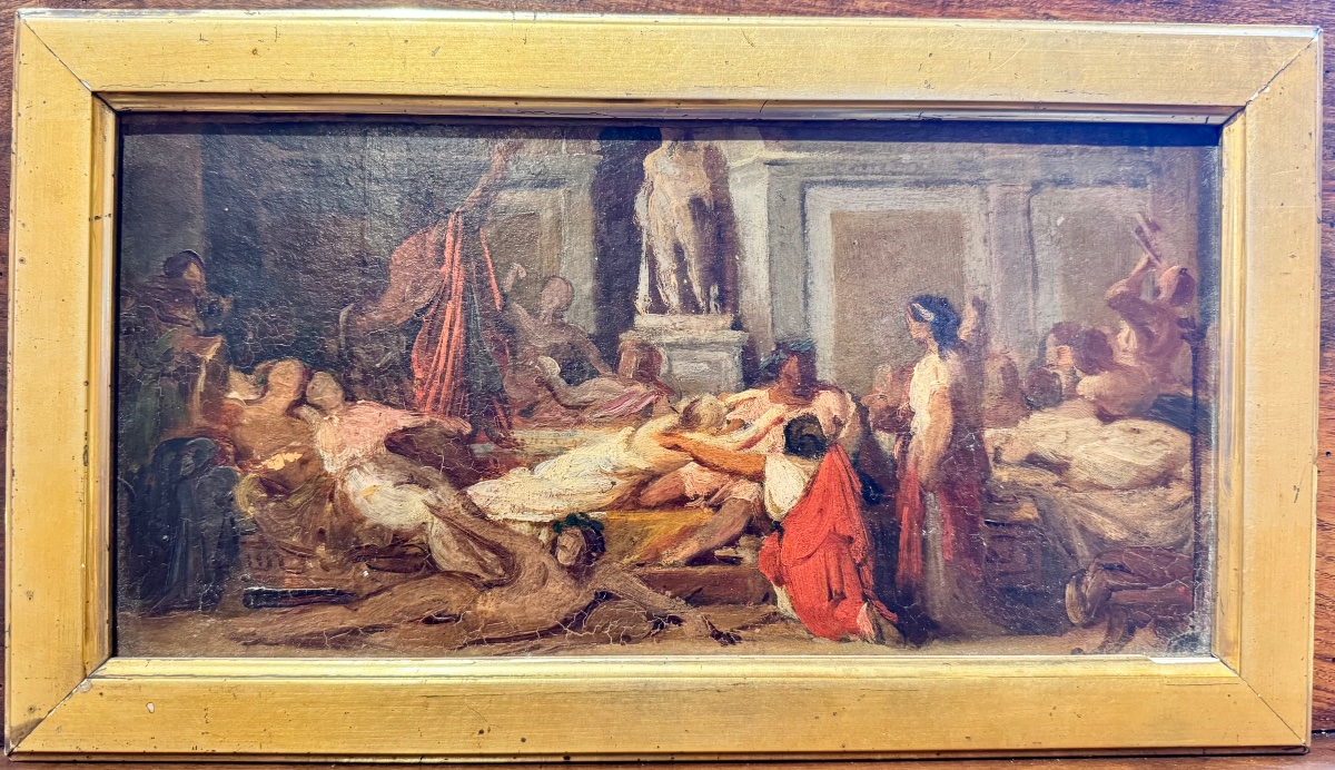 Fête bachique dans une villa romaine Pierre-Nicolas Brisset (1810-1890)