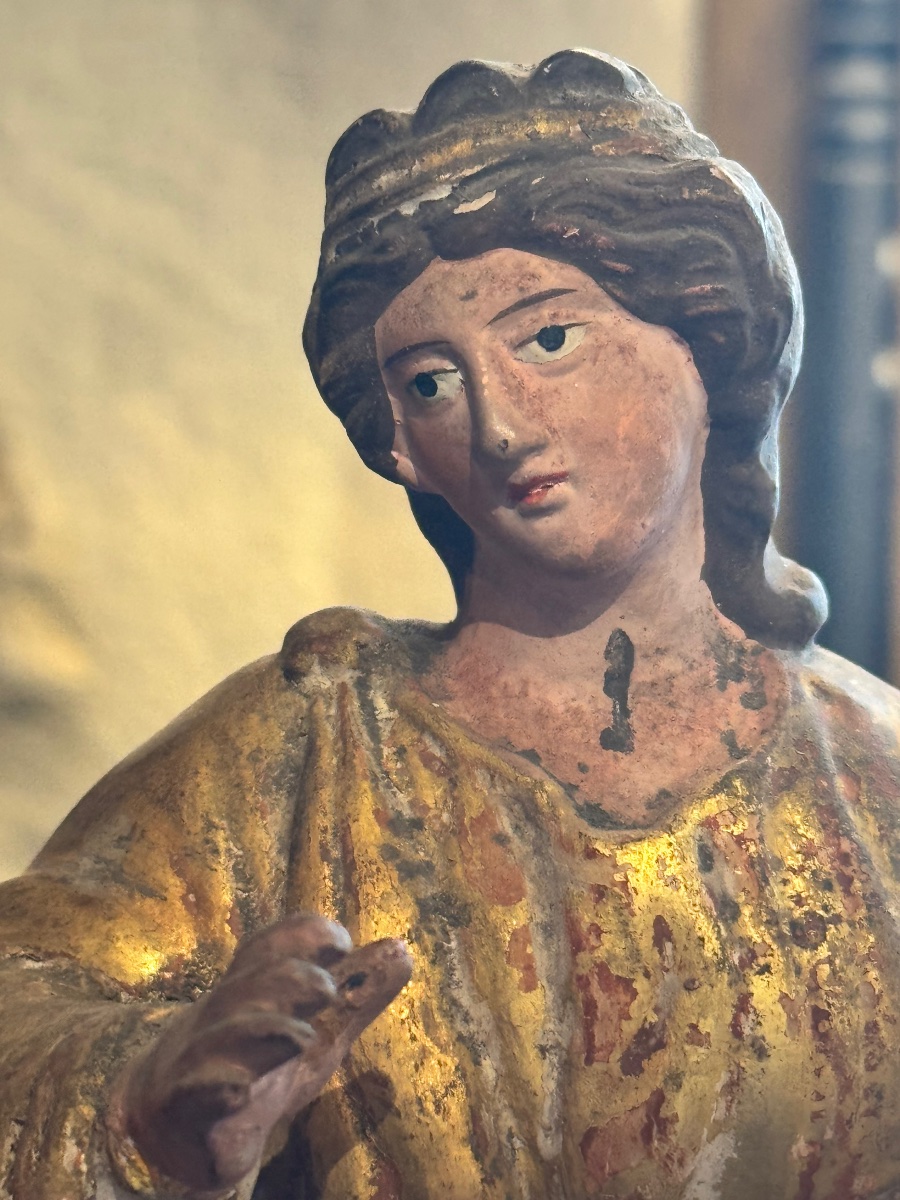 Petit Santibelli Marseillais  Représentant une Sainte Femme – Époque Restauration, -photo-2