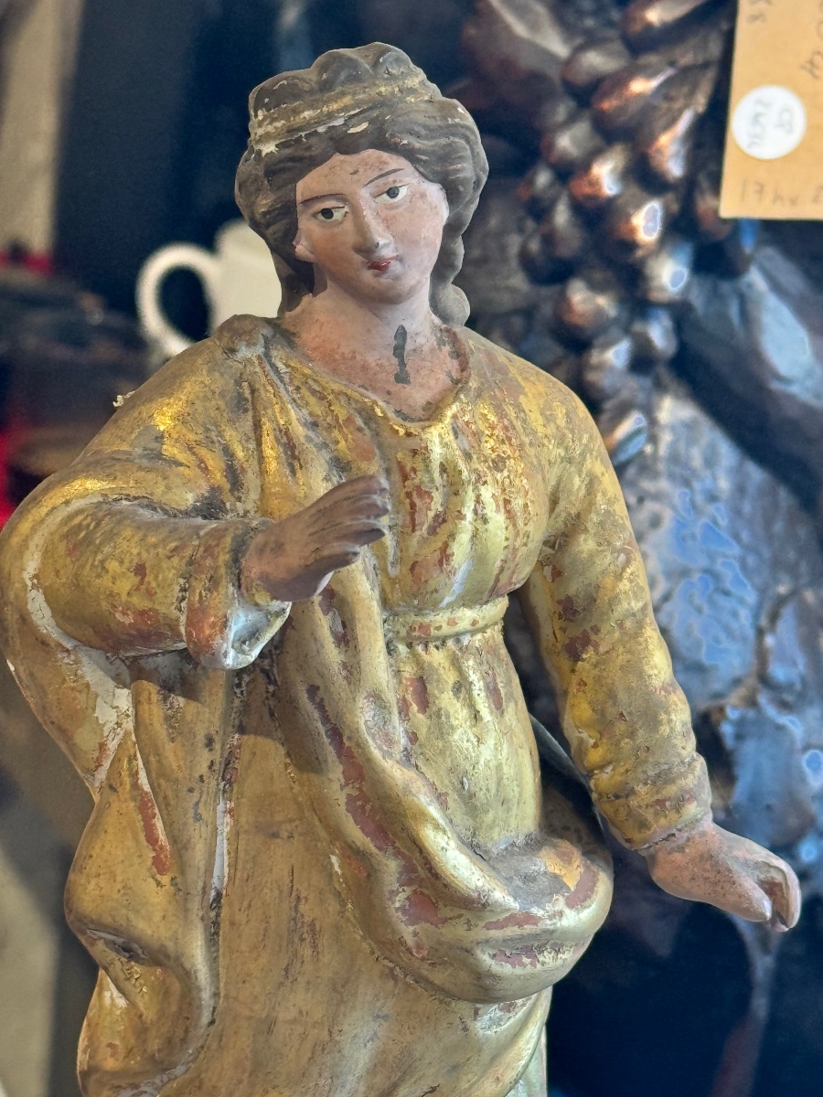 Petit Santibelli Marseillais  Représentant une Sainte Femme – Époque Restauration, -photo-4