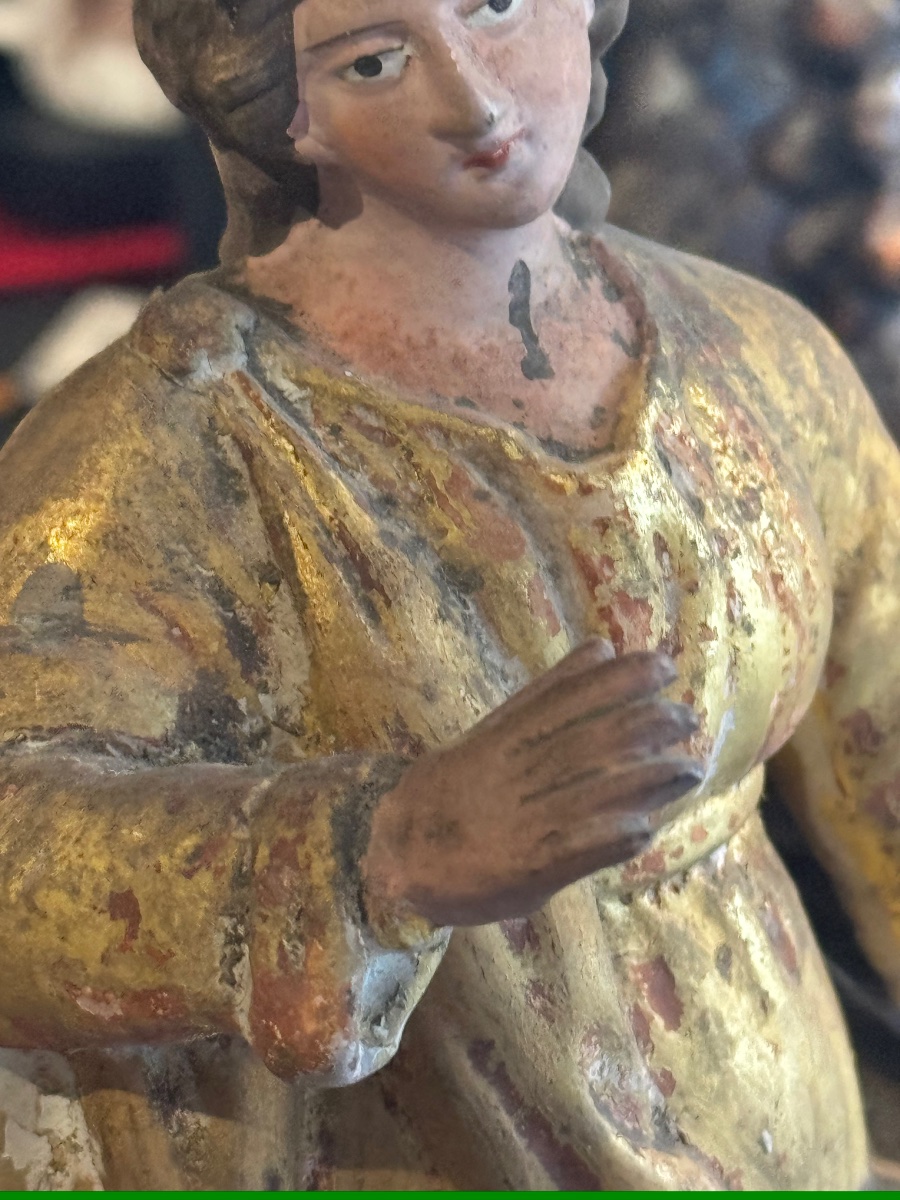 Petit Santibelli Marseillais  Représentant une Sainte Femme – Époque Restauration, -photo-2