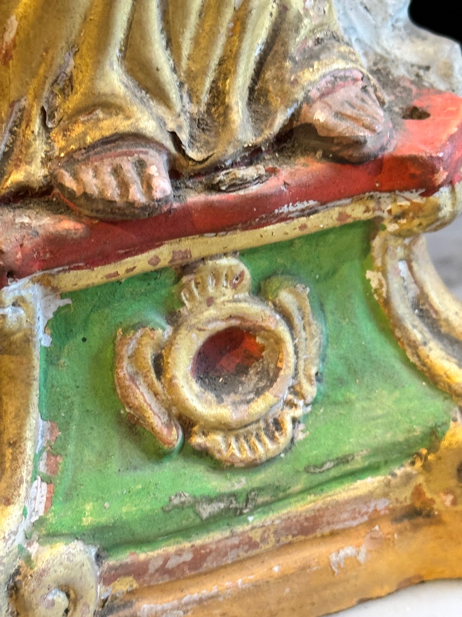 Petit Santibelli Marseillais  Représentant une Sainte Femme – Époque Restauration, -photo-3