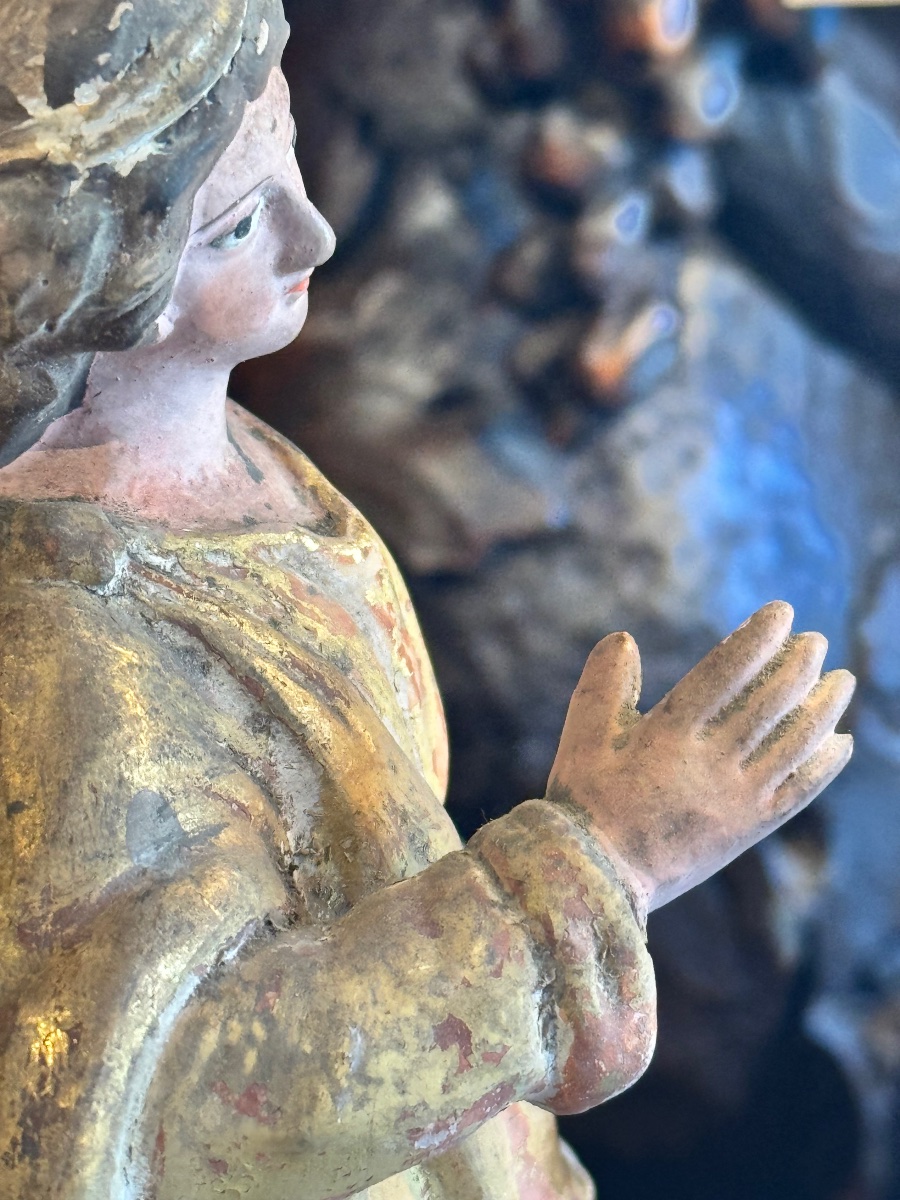 Petit Santibelli Marseillais  Représentant une Sainte Femme – Époque Restauration, -photo-4