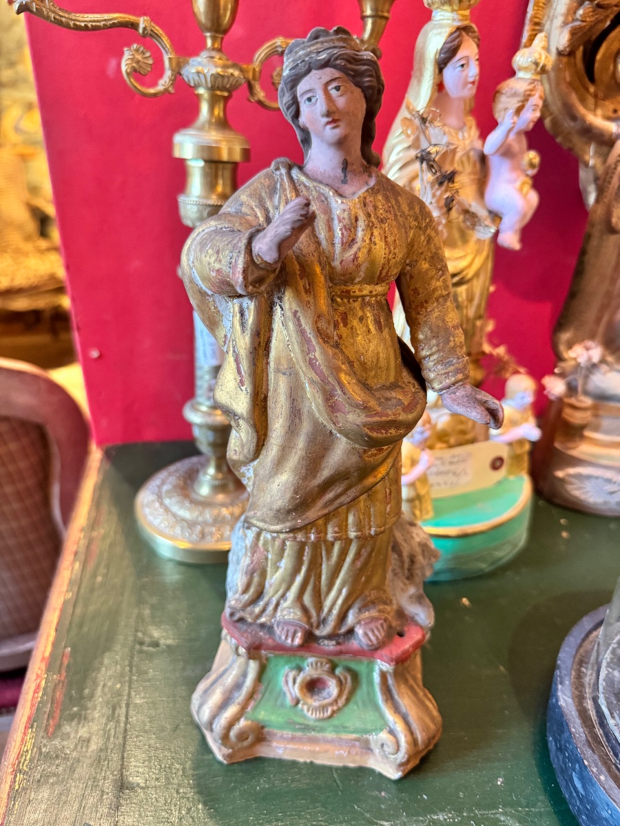 Petit Santibelli Marseillais  Représentant une Sainte Femme – Époque Restauration, -photo-5