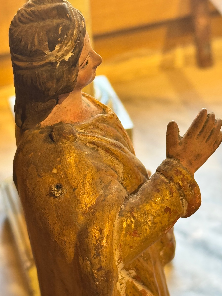 Petit Santibelli Marseillais  Représentant une Sainte Femme – Époque Restauration, -photo-7