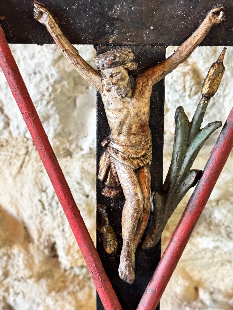  croix de marinier du Rhône aux Instruments de la Passion – Art populaire provençal, XIX s-photo-7