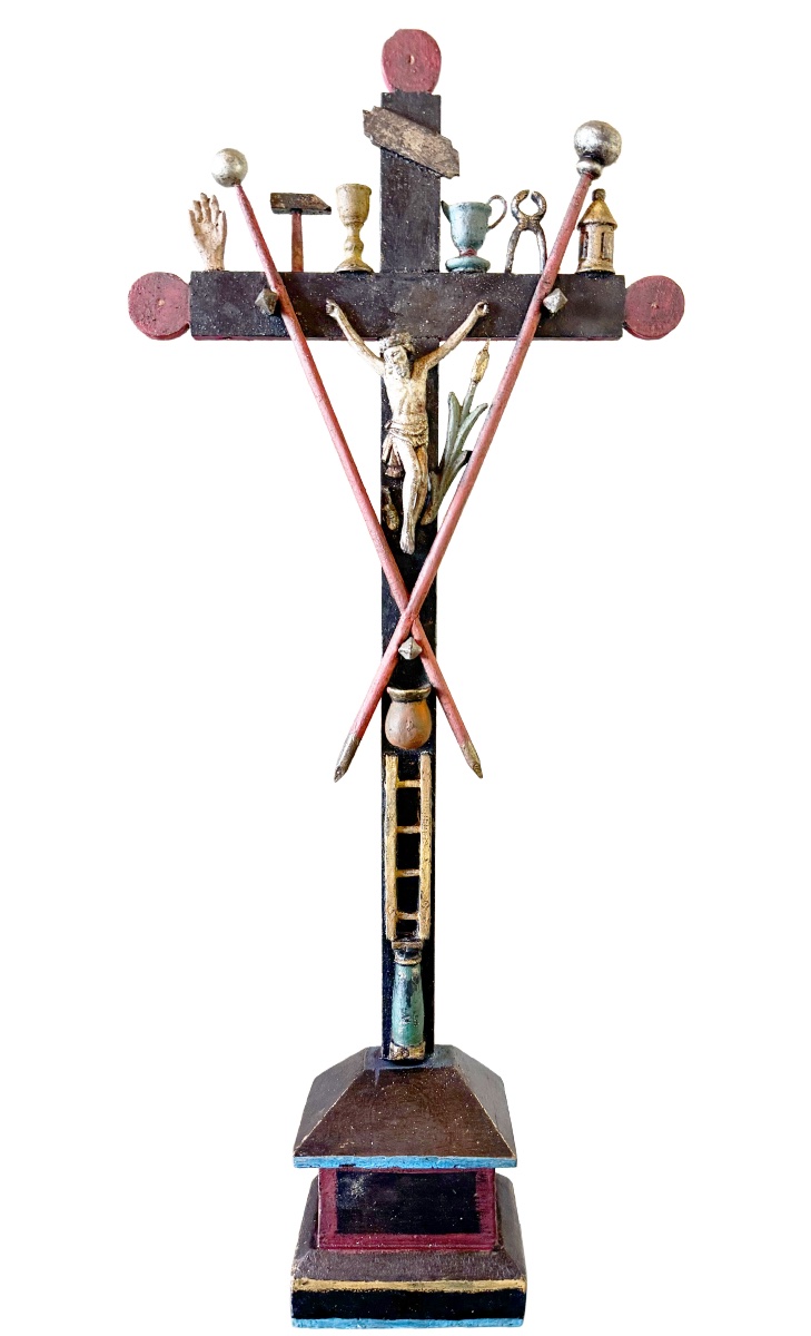  croix de marinier du Rhône aux Instruments de la Passion – Art populaire provençal, XIX s