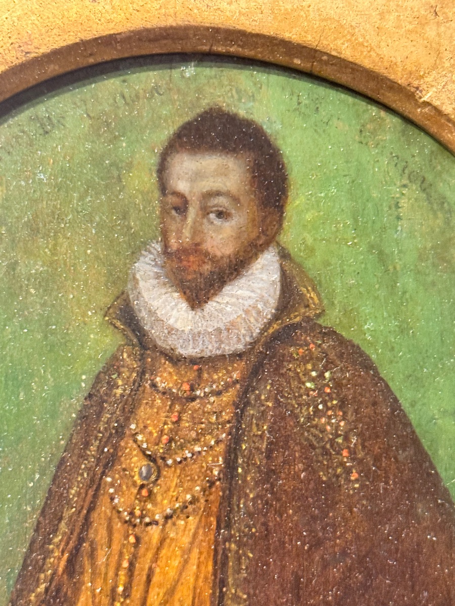 Portrait Of A Renaissance Man, Attributed To “jean Clouet” – Oil On Panel – Late 16th Century-photo-2
