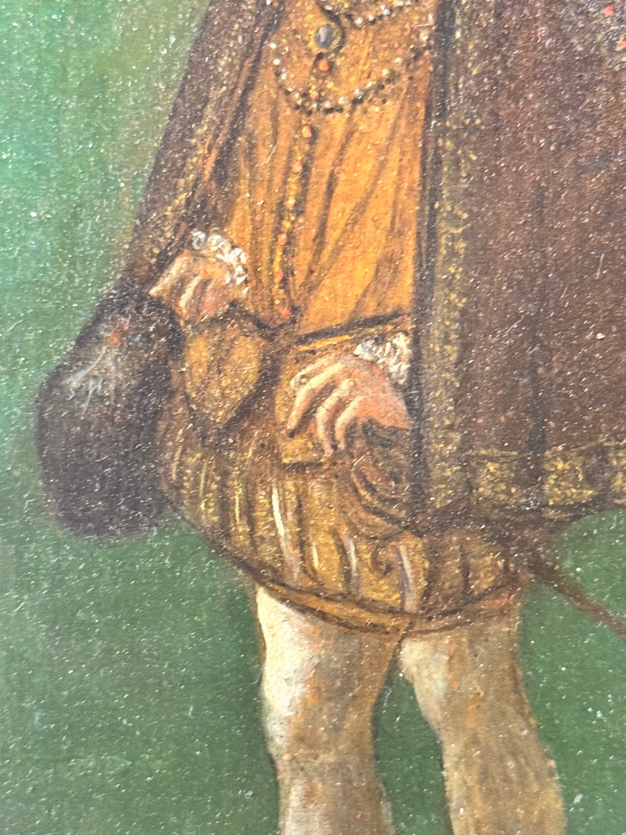 Portrait Of A Renaissance Man, Attributed To “jean Clouet” – Oil On Panel – Late 16th Century-photo-4