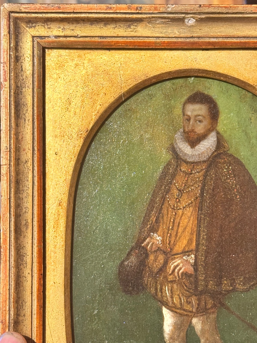 Portrait Of A Renaissance Man, Attributed To “jean Clouet” – Oil On Panel – Late 16th Century-photo-3