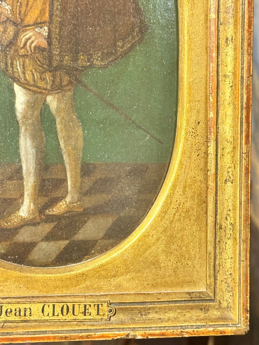 Portrait Of A Renaissance Man, Attributed To “jean Clouet” – Oil On Panel – Late 16th Century-photo-4