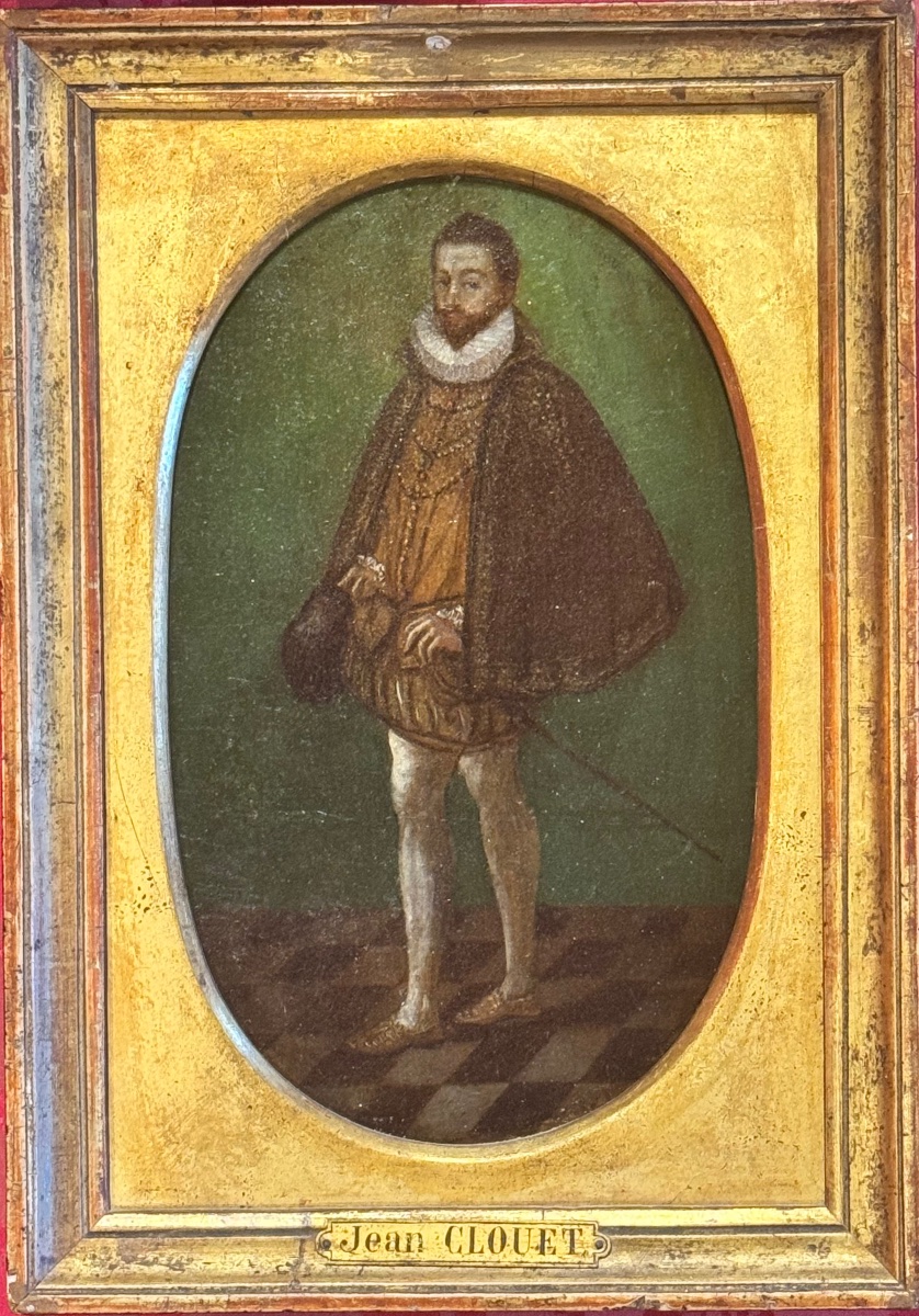 Portrait Of A Renaissance Man, Attributed To “jean Clouet” – Oil On Panel – Late 16th Century