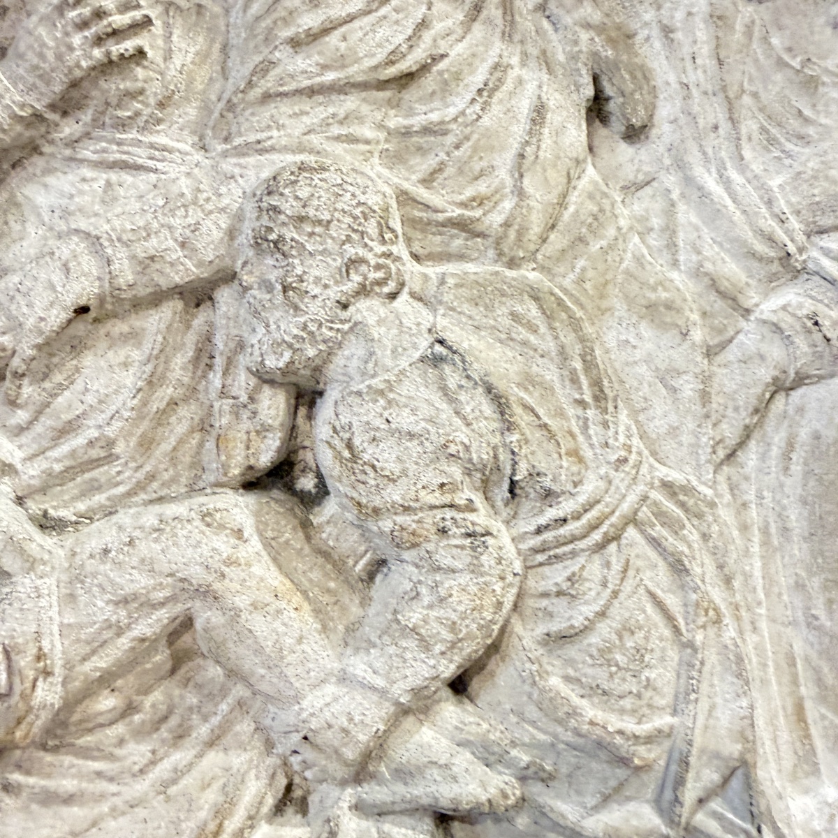 Deposition Of The Cross – Stone Bas-relief, 16th Century-photo-4