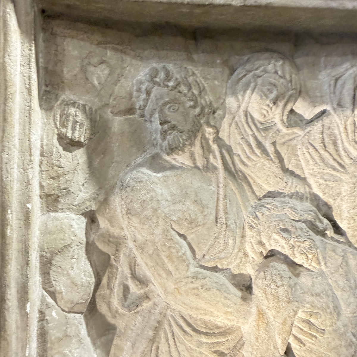 Deposition Of The Cross – Stone Bas-relief, 16th Century-photo-5