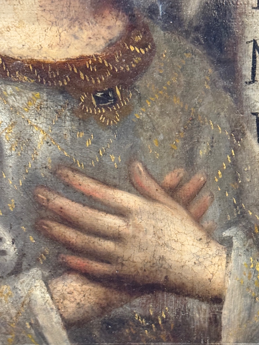 Saint Frances Of Rome And The Angel – Oil On Canvas, 17th Century-photo-3