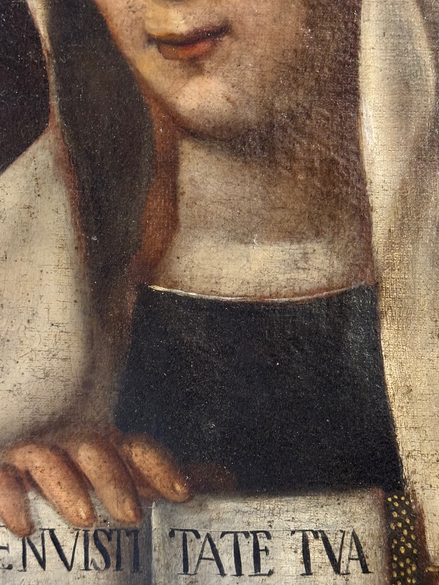 Saint Frances Of Rome And The Angel – Oil On Canvas, 17th Century-photo-8