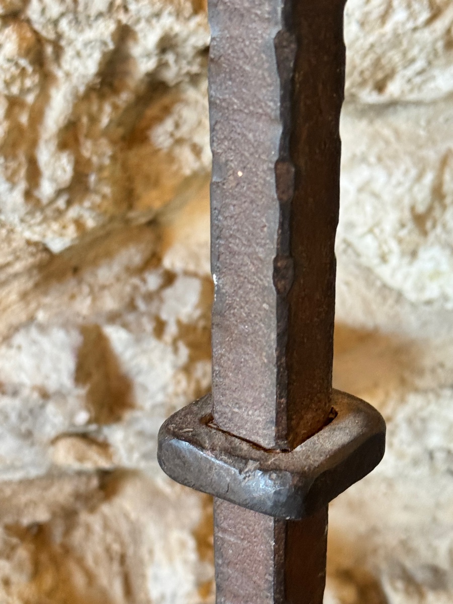 Large Wrought-iron Candleholder – Early 20th Century-photo-4