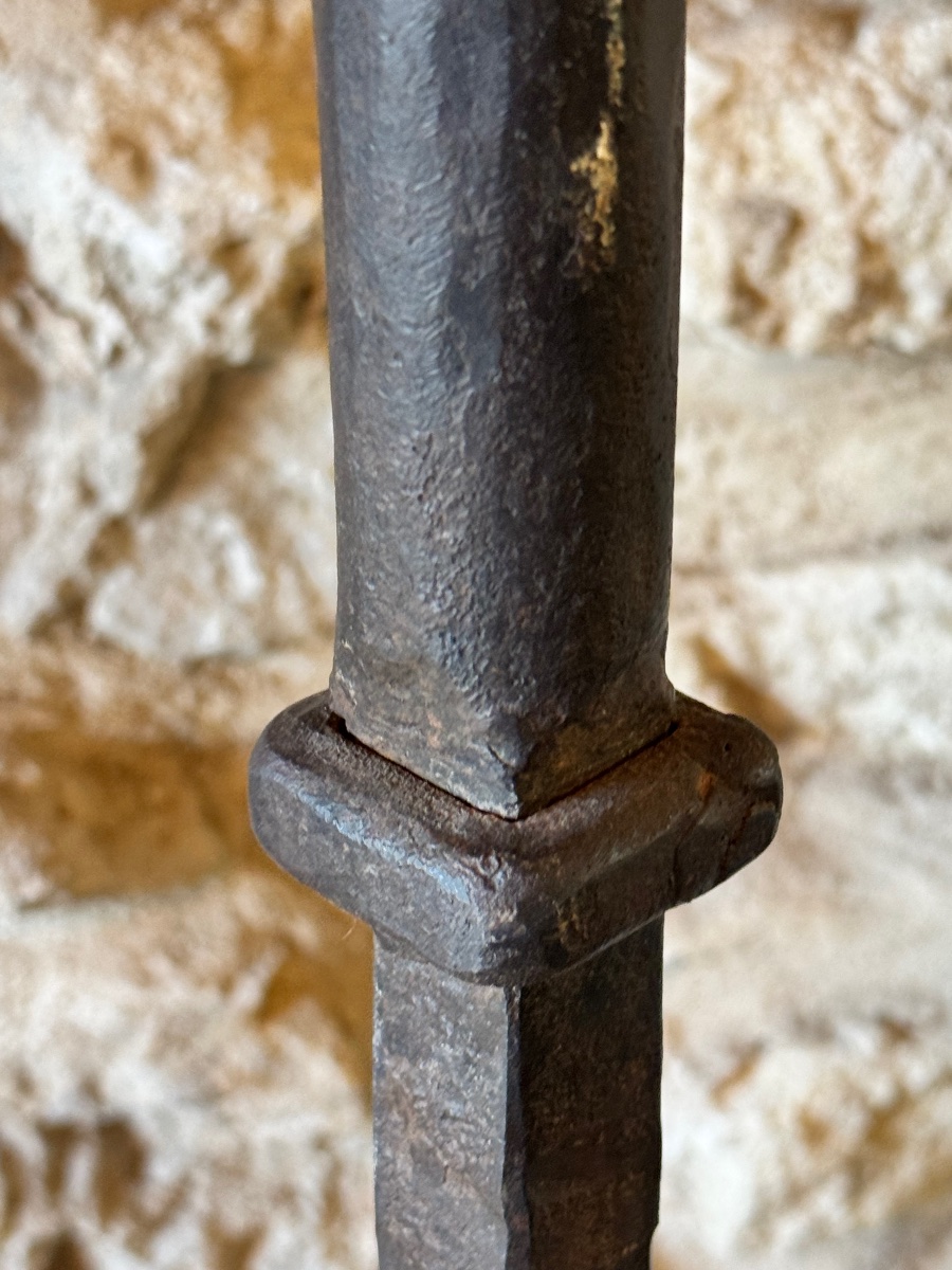 Large Wrought-iron Candleholder – Early 20th Century-photo-1