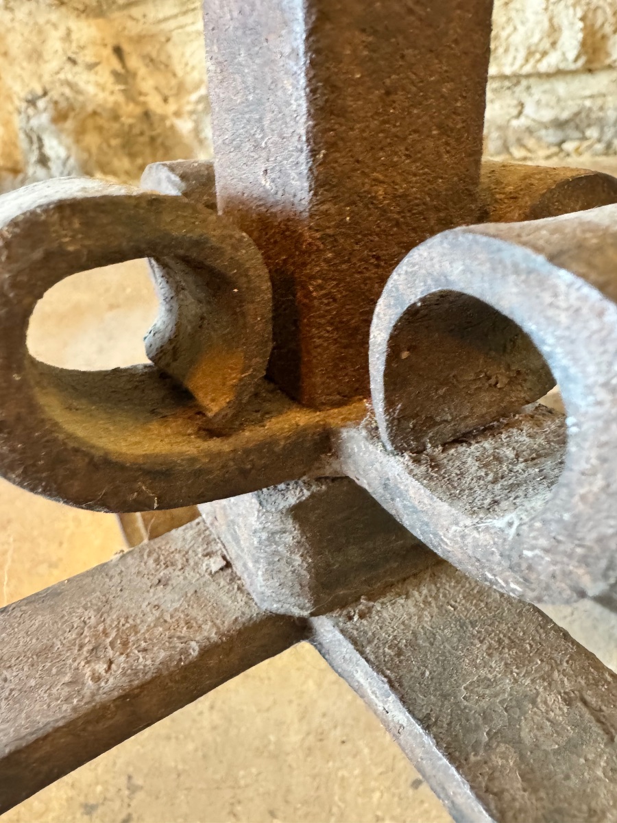 Large Wrought-iron Candleholder – Early 20th Century-photo-5