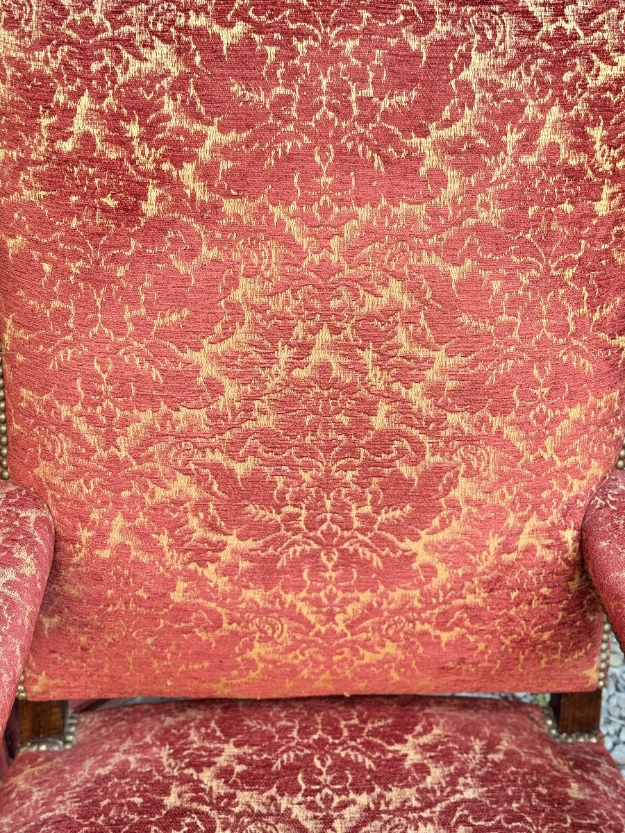 High-backed Regency Armchair In Walnut – 18th Century-photo-1