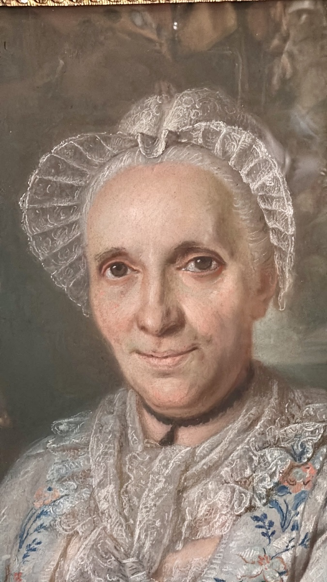 Pastel XVIIIe, Portrait de Mademoiselle Delamarre, attribué à Lépicié ou Jeaurat de Bertry-photo-2