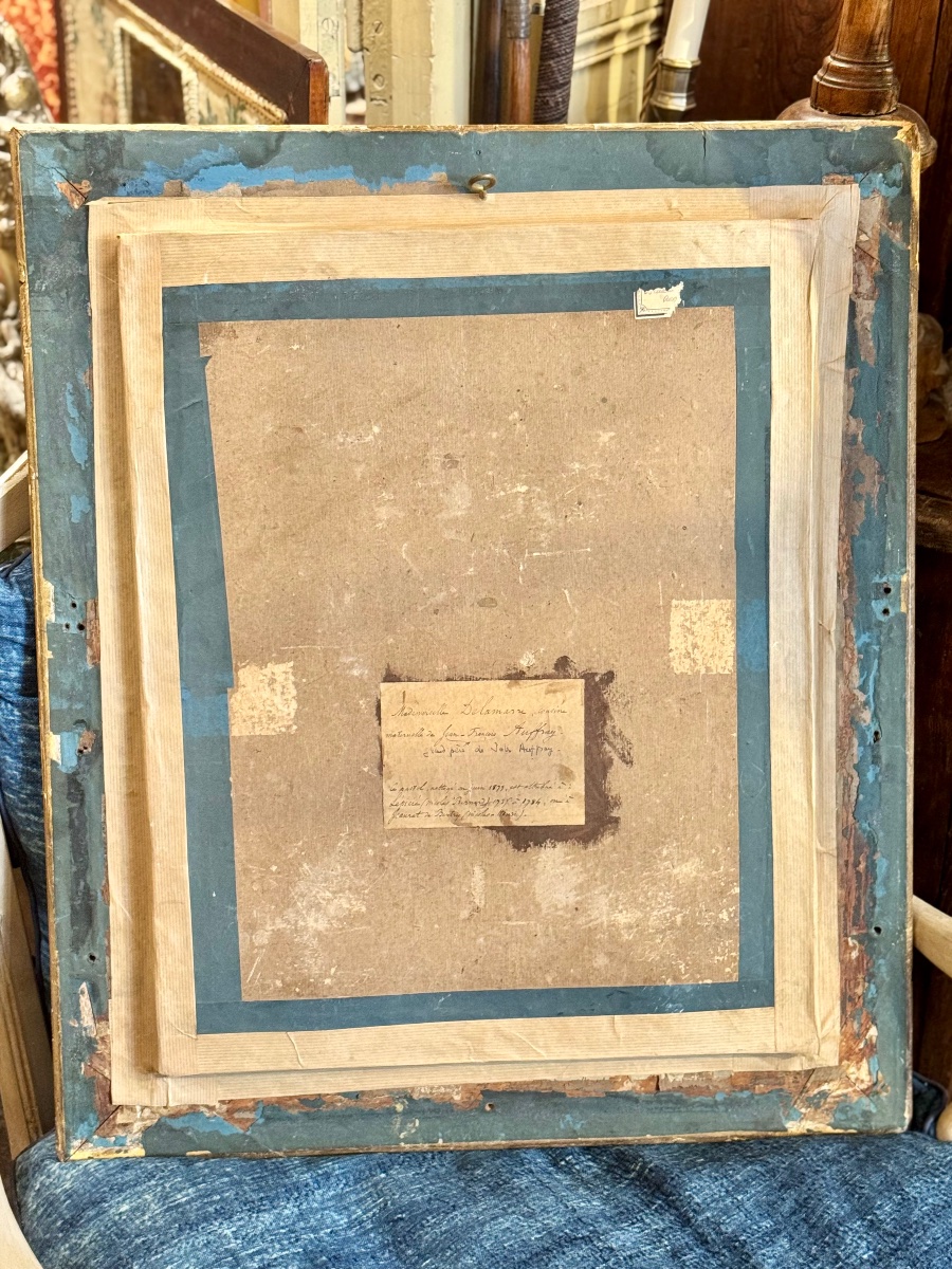 Pastel XVIIIe, Portrait de Mademoiselle Delamarre, attribué à Lépicié ou Jeaurat de Bertry-photo-7