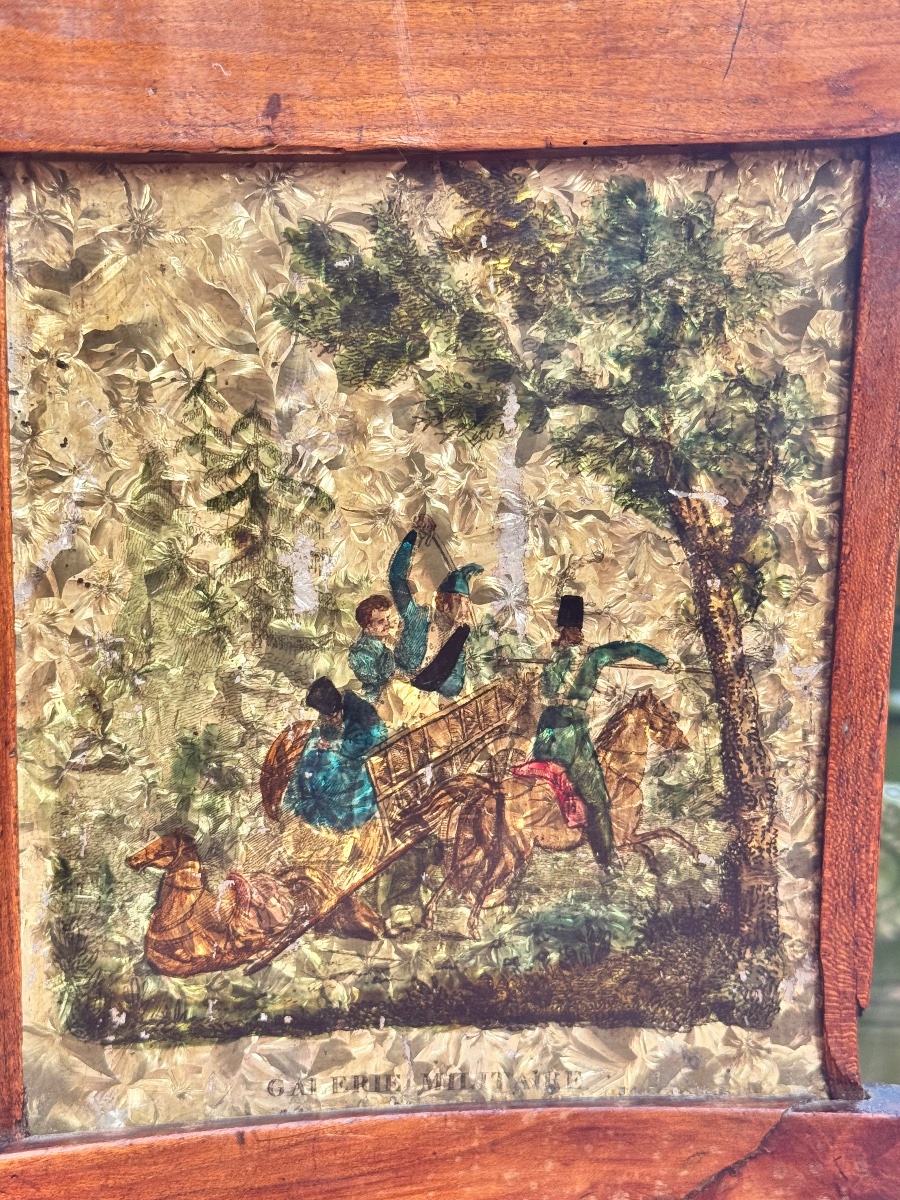 Paire de chaises paillées d’époque Directoire, fin du XVIIIe – début du XIXe, en bois fruitier-photo-1