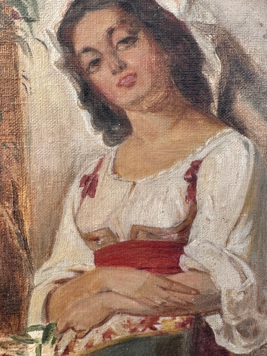 Jeune Napolitaine, XIXe siècle Attribué à Pierre Vignal (1855-1925) -photo-6