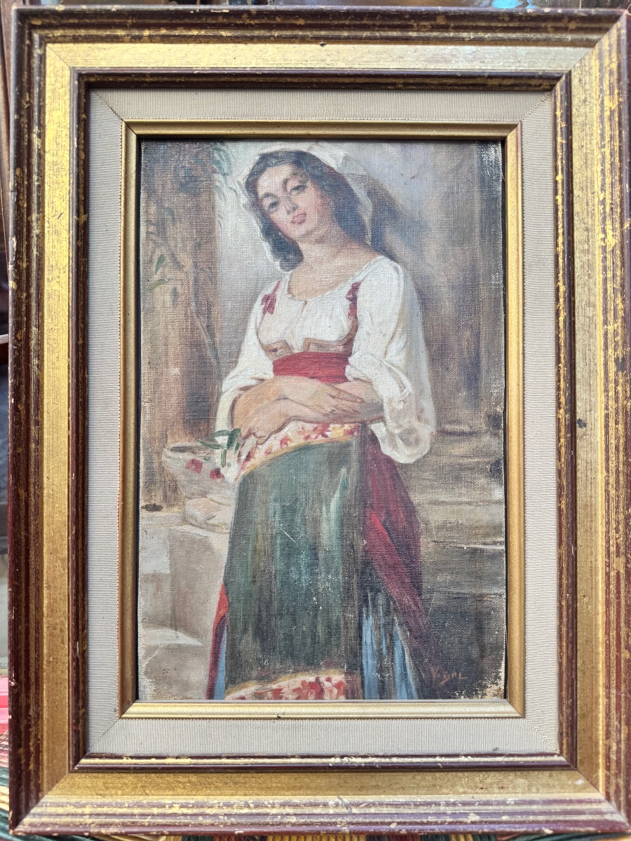 Jeune Napolitaine, XIXe siècle Attribué à Pierre Vignal (1855-1925) 
