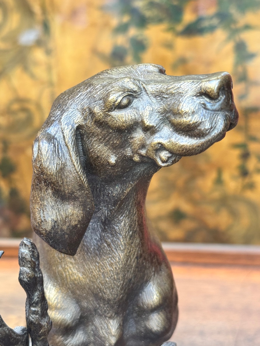Hare-hunting Dog, 19th-century Bronze. Ferdinand Pautrot (1832–1874) -photo-4