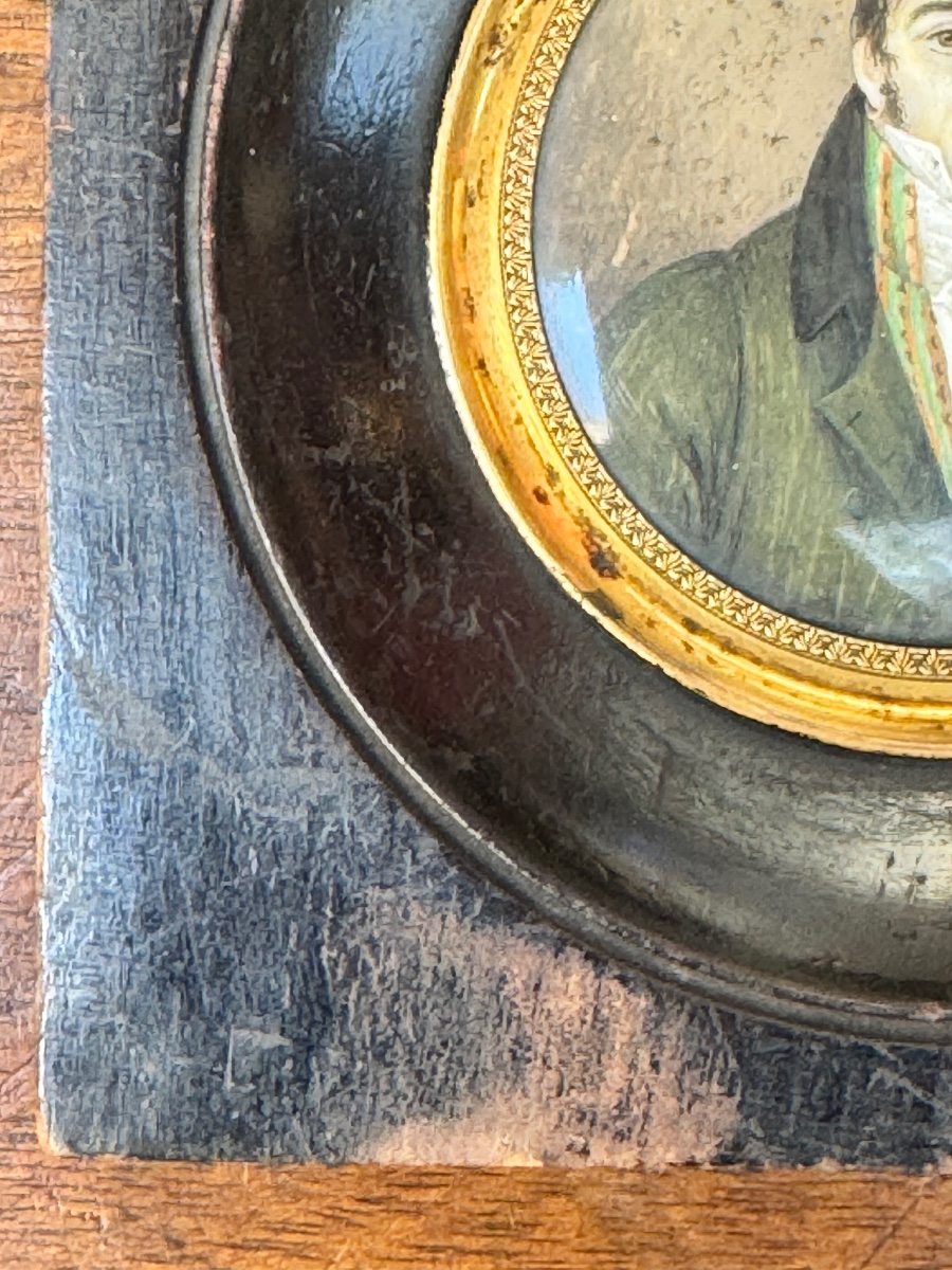 Portrait miniature d’un jeune homme – Époque Premier Empire, vers 1800-1815-photo-6