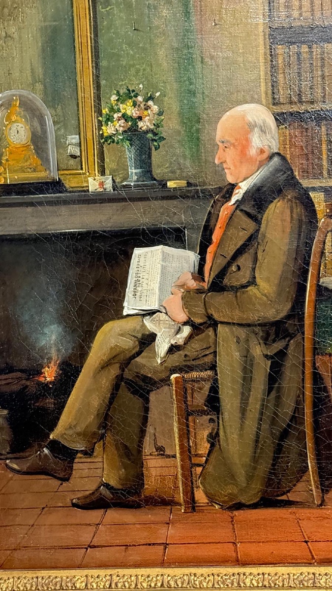 Pair Of Interior Scenes – 1839 Attributed To Noël-thomas-joseph Clérian (1796–1842)-photo-7
