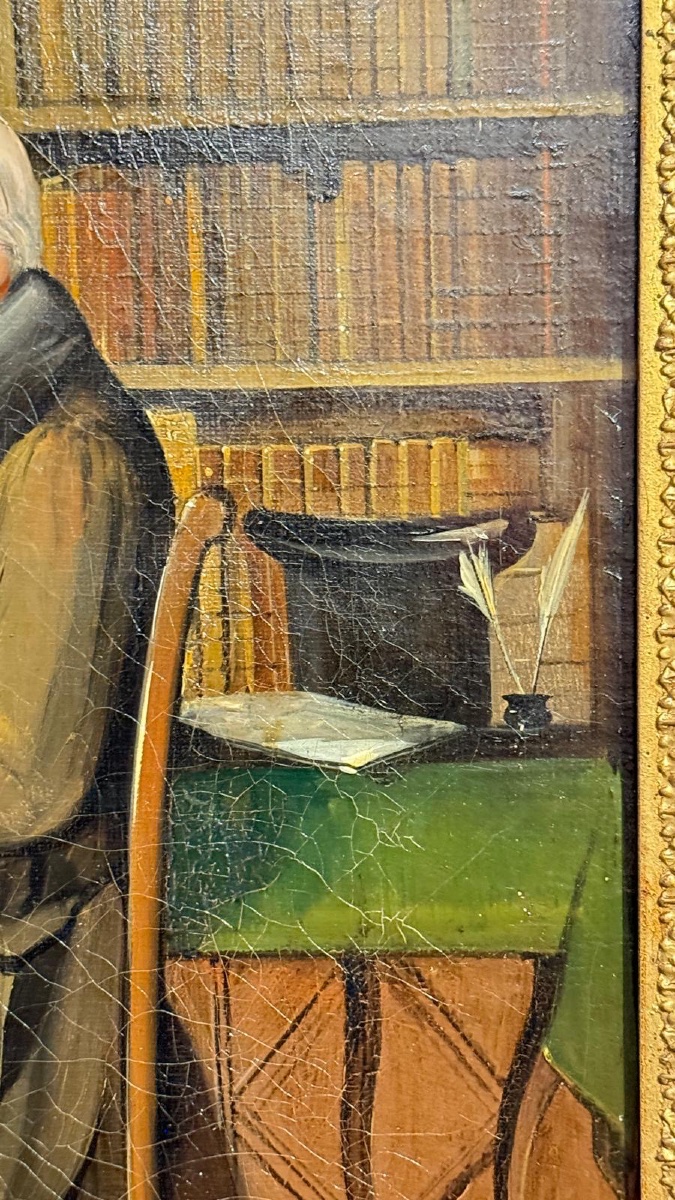 Pair Of Interior Scenes – 1839 Attributed To Noël-thomas-joseph Clérian (1796–1842)-photo-8