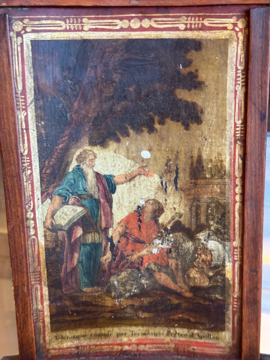Suite de 4 chaises provençales Directoire en cerisier – Histoire de Télémaque-photo-3